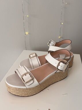 27 EDIT White Platform Espadrille Sandals | Size 10